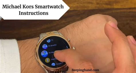 michael kors smartwatch instructions|Michael Kors watch battery chart.